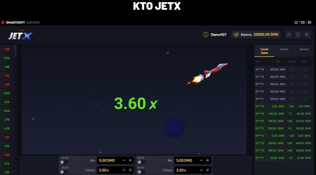 JetX KTO bet